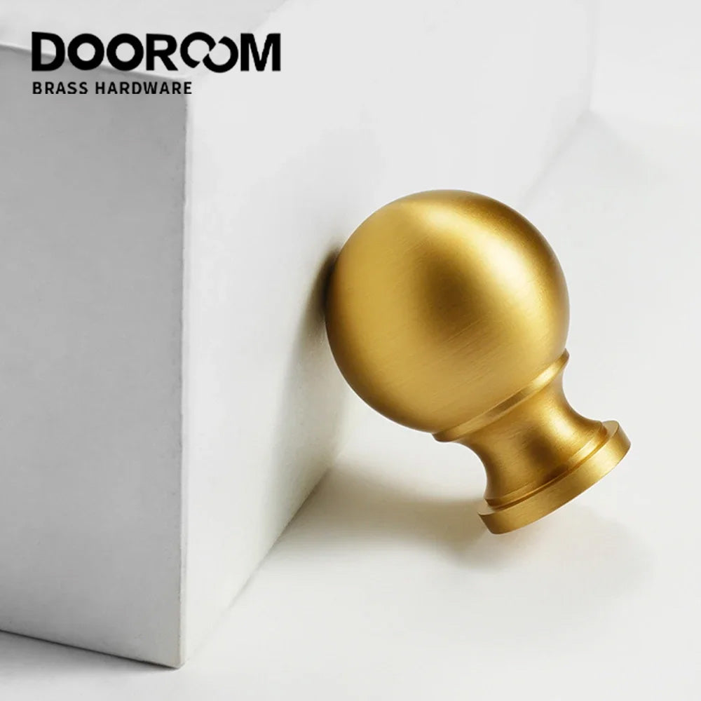 Dooroom Brass Furniture Handles Solid Dresser Wardrobe Cupboard Drawer Knob Cabinet Drawer Pulls Handle Hardware Accessories DOOROOM