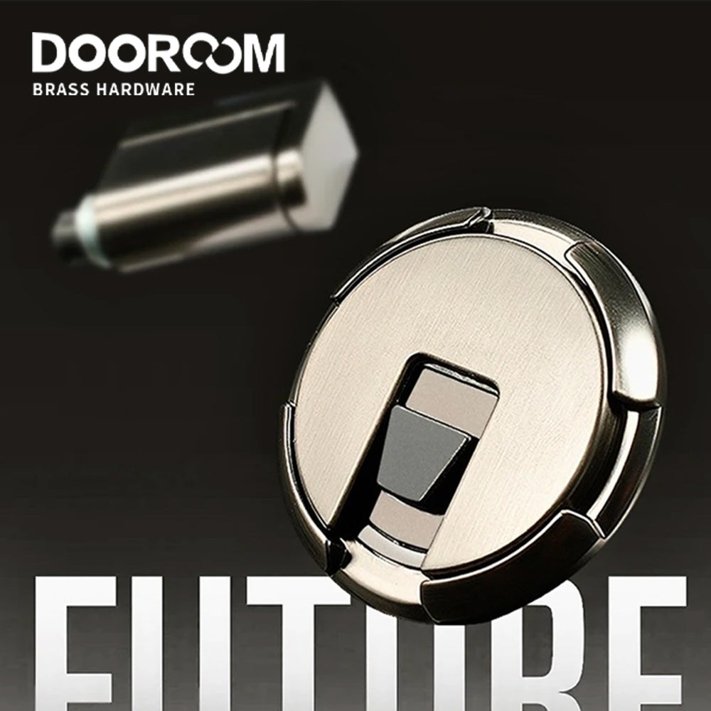 Dooroom Windproof Door Stopper Indoor Heavy Duty Floor Stop Keep Door Open Mechanical NoDrilling Door Stopper with Screws DOOROOM