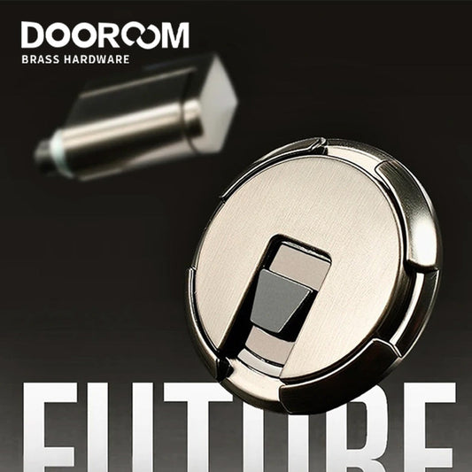 Dooroom Windproof Door Stopper Indoor Heavy Duty Floor Stop Keep Door Open Mechanical NoDrilling Door Stopper with Screws DOOROOM