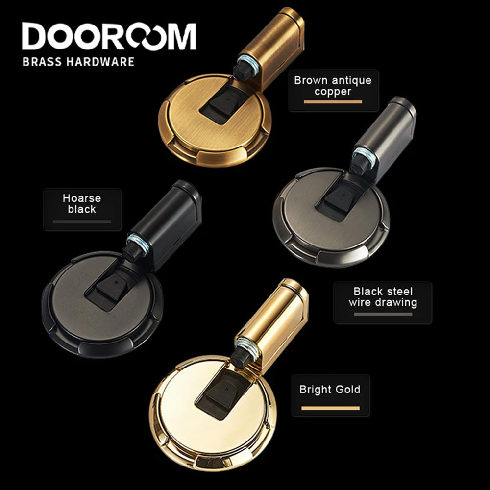 Dooroom Windproof Door Stopper Indoor Heavy Duty Floor Stop Keep Door Open Mechanical NoDrilling Door Stopper with Screws DOOROOM