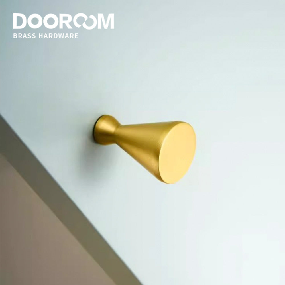 Dooroom Solid Brass Handle Knobs Simple Wardrobe Cabinet Round Drawer Knob Porcelain Bling Single Hole Handle DOOROOM