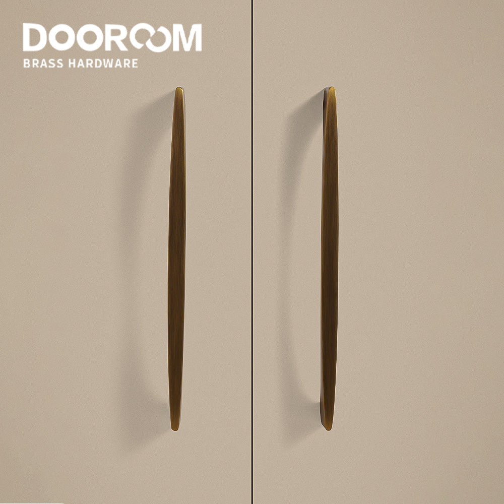 Dooroom High Quality Solid Brass Handle Minimalist Design Window Cabinet Door Drawer Kitchen Handle DOOROOM