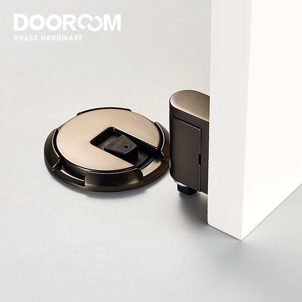 Dooroom Windproof Door Stopper Indoor Heavy Duty Floor Stop Keep Door Open Mechanical NoDrilling Door Stopper with Screws DOOROOM