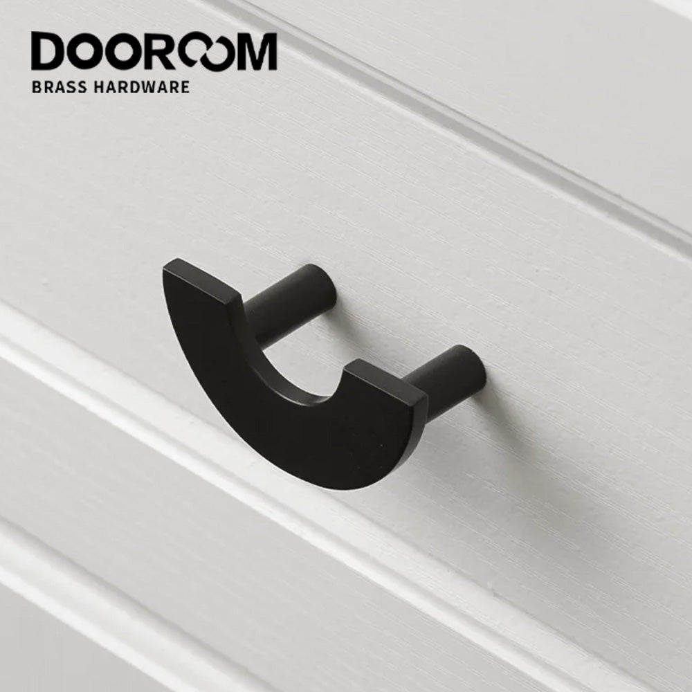 Dooroom Brass Furniture Handles Modern Light Luxury Semi Circle Pulls Wardrobe Cupboard Armario Closet Gabinete Decoration DOOROOM