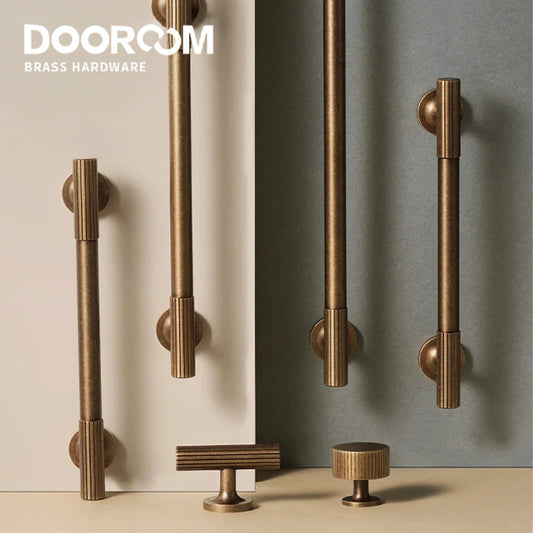 Dooroom Brass Furniture Handle Vintage Style High Quality Cabinet Closet Dresser Shoebox Drawer Cabinet Pull DOOROOM