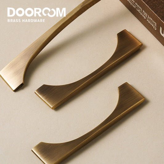 Dooroom High Quality Solid Brass Handle Minimalist Design Window Cabinet Door Drawer Kitchen Handle DOOROOM