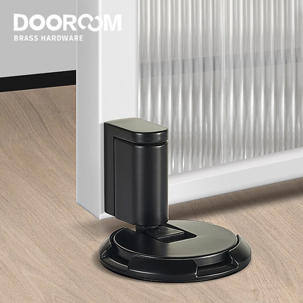 Dooroom Windproof Door Stopper Indoor Heavy Duty Floor Stop Keep Door Open Mechanical NoDrilling Door Stopper with Screws DOOROOM