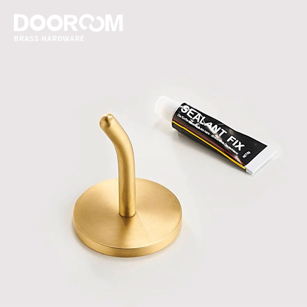 Dooroom Brass Punch Free Bearing Hooks Bathroom Indoor Kitchen Hallway Wall Clothes Hooks Wall Hangings Row Hooks Nordic DOOROOM