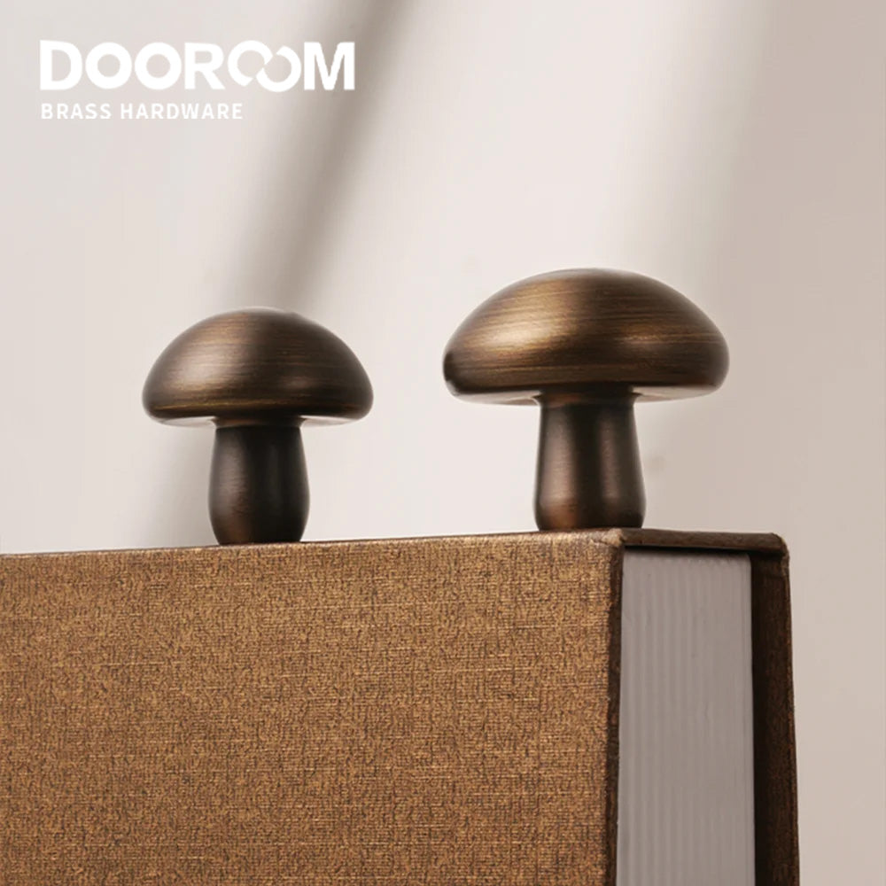 Dooroom  Solid Brass Smooth Round Cabinet Knobs Drawer Handles Wardrobe Elegant Touch Comfortable Feel Pull DOOROOM