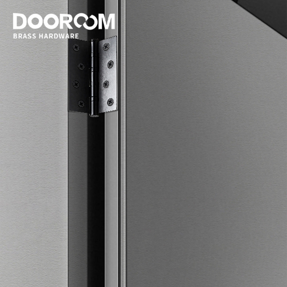 One Piece-Dooroom Brass Thick Bearing Hinges 4"x3"x3mm, 5"x3"x3mm Solid Wood Door American Black Gold Mute Hinges With Screws DOOROOM