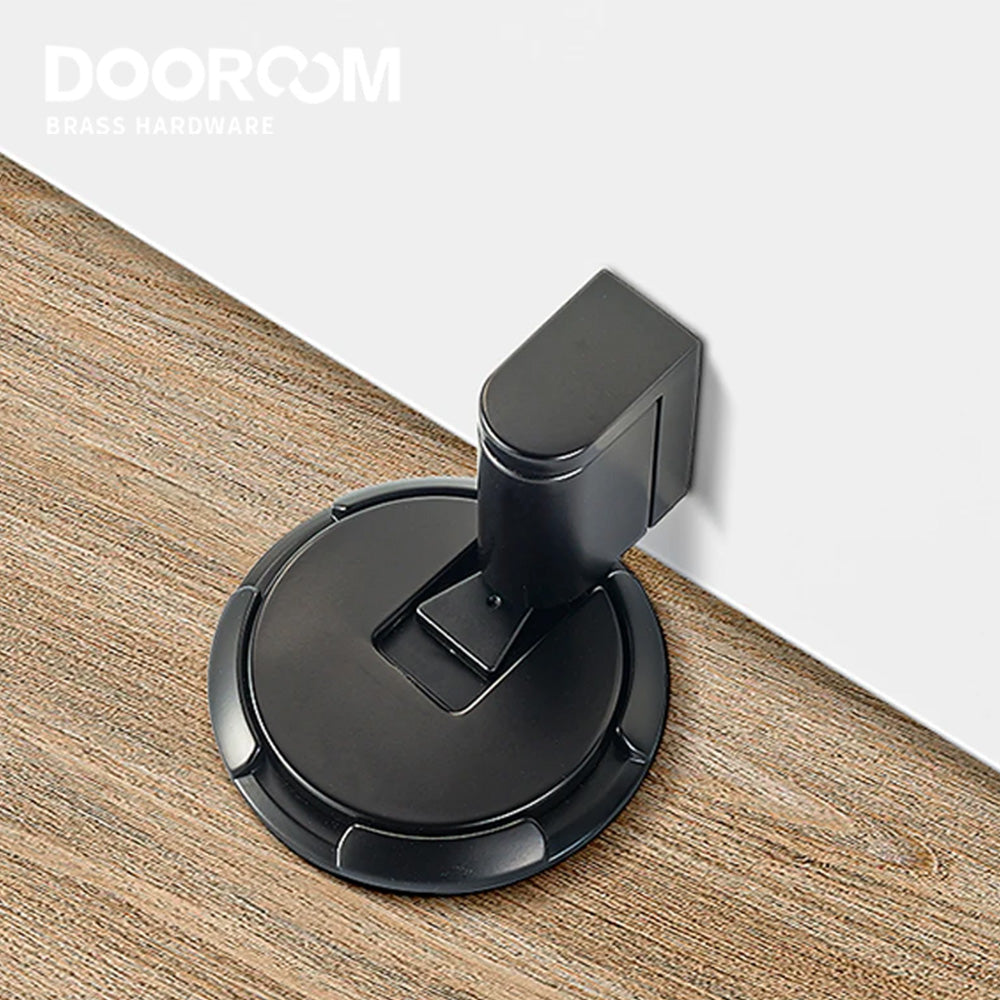 Dooroom Windproof Door Stopper Indoor Heavy Duty Floor Stop Keep Door Open Mechanical NoDrilling Door Stopper with Screws DOOROOM