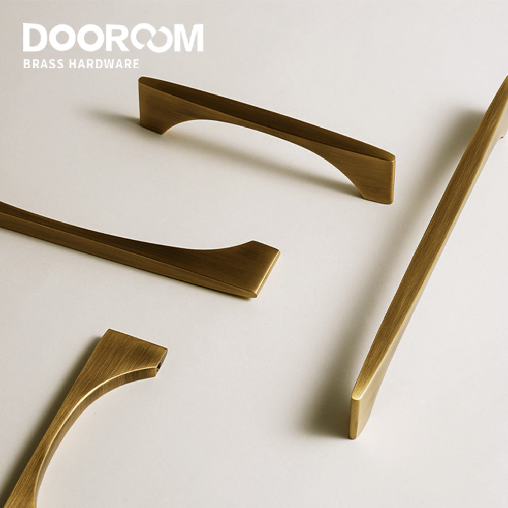 Dooroom High Quality Solid Brass Handle Minimalist Design Window Cabinet Door Drawer Kitchen Handle DOOROOM