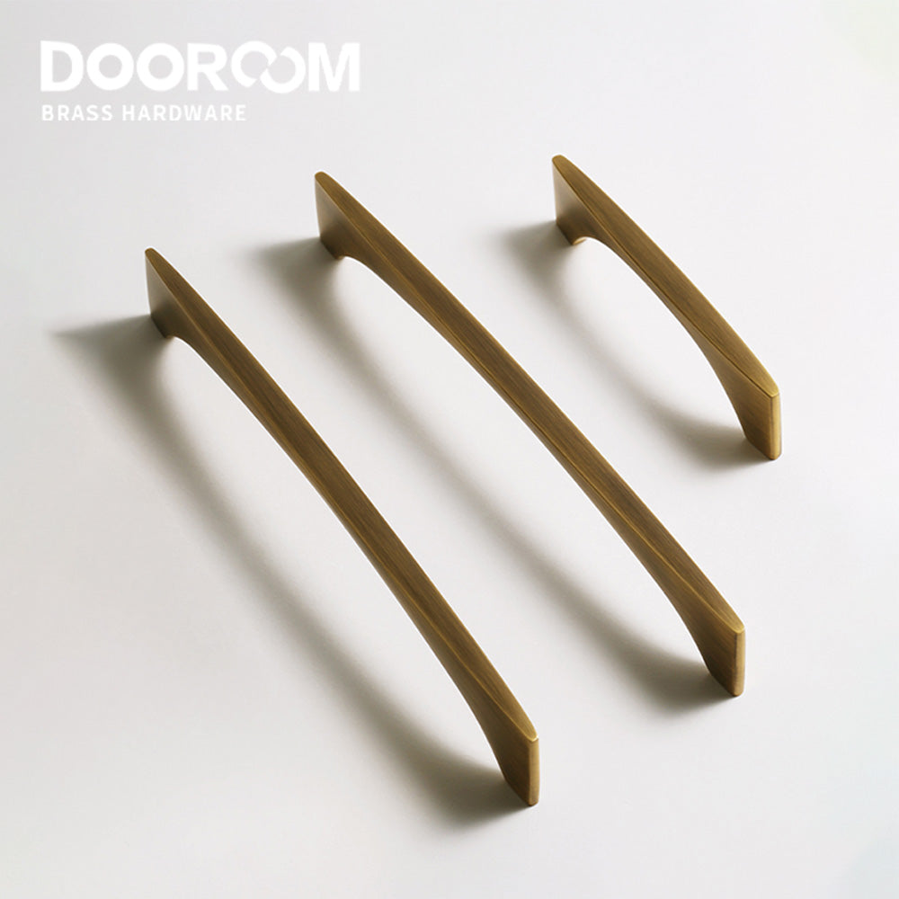 Dooroom High Quality Solid Brass Handle Minimalist Design Window Cabinet Door Drawer Kitchen Handle DOOROOM