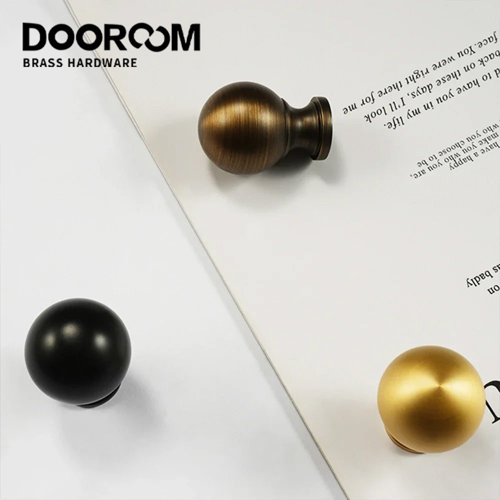 Dooroom Brass Furniture Handles Solid Dresser Wardrobe Cupboard Drawer Knob Cabinet Drawer Pulls Handle Hardware Accessories DOOROOM