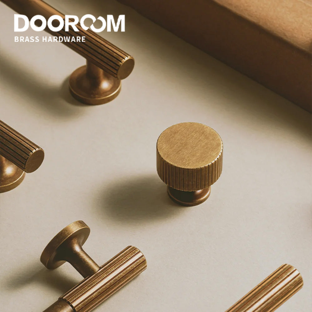Dooroom Brass Furniture Handle Vintage Style High Quality Cabinet Closet Dresser Shoebox Drawer Cabinet Pull DOOROOM