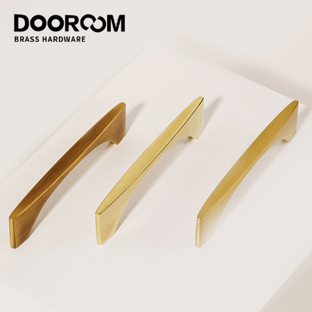 Dooroom High Quality Solid Brass Handle Minimalist Design Window Cabinet Door Drawer Kitchen Handle DOOROOM