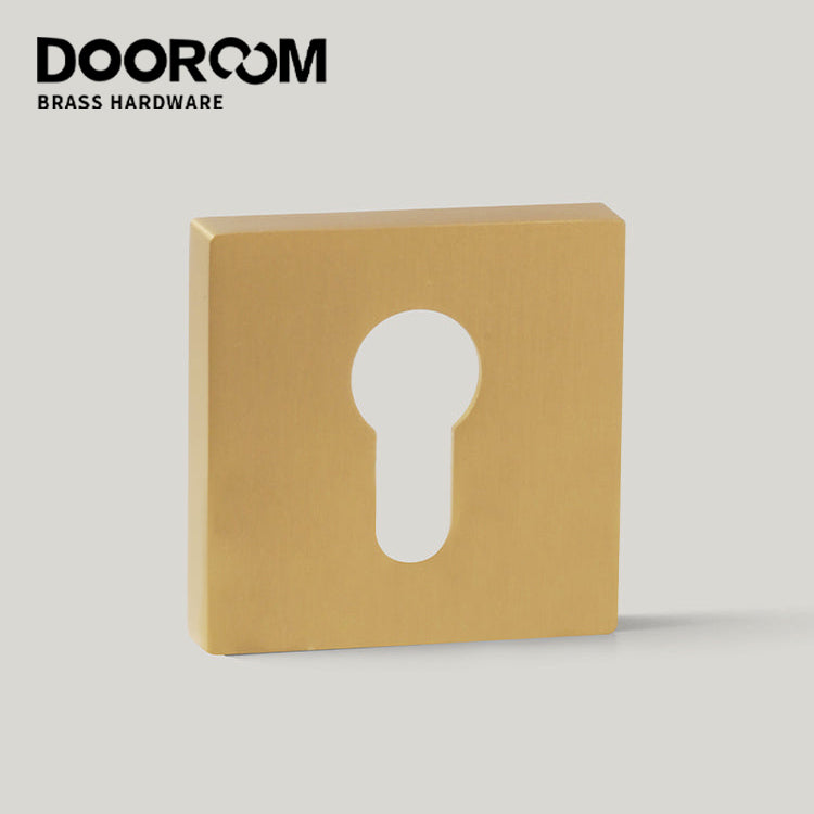 Dooroom Brass Door Handle Accessories Euro Cylinder Escutcheon square Matt Brass Antique Bronze Black DOOROOM