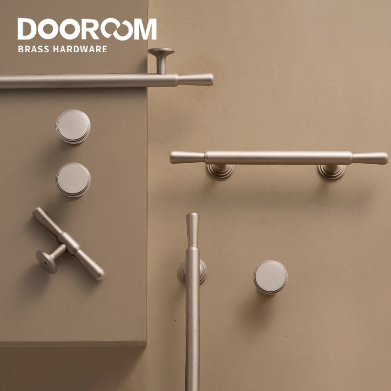 DOOROOM Furniture Handles Home Handshake Nickel Wire Drawing Dresser Cupboard High Quality Cabinet Door Handle Interior Handle DOOROOM