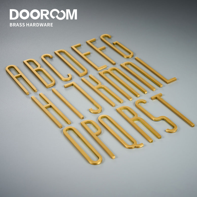 Dooroom Brass Letters A-Z For Company Names Door Plates Decorative Wall Letters Personalized Symbols Address DOOROOM