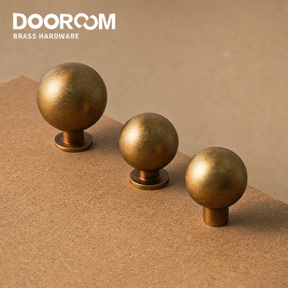 Dooroom Vintage Style Round Brass Handles High Quality Wardrobe Dressers Cabinets Cabinets Door Drawers Shoebox Handle DOOROOM