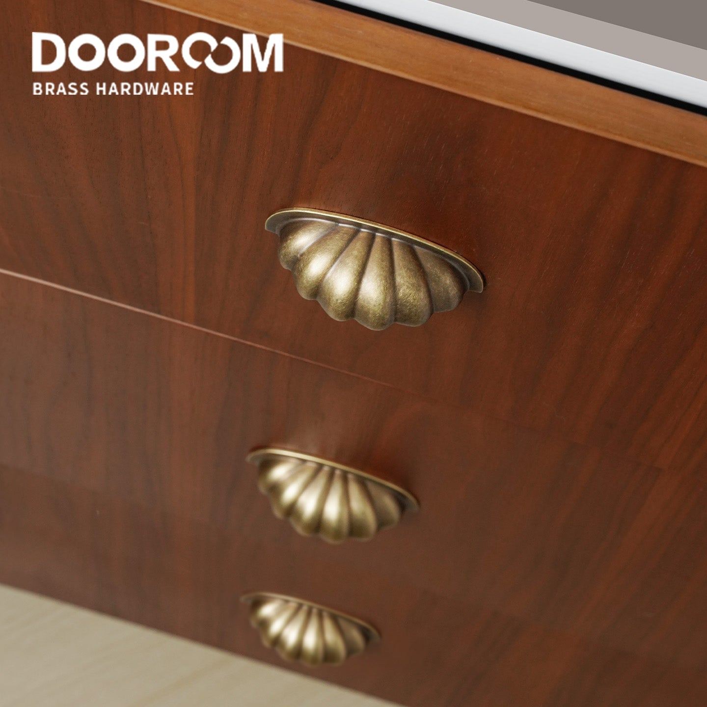 Dooroom Brass Furniture Handles Modern Pumpkin Yellow Bronze Wardrobe Dresser Cupboard Cabinet Shoe Box Knobs Hardware tools DOOROOM