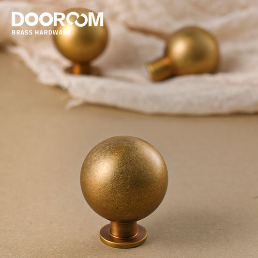 Dooroom Vintage Style Round Brass Handles High Quality Wardrobe Dressers Cabinets Cabinets Door Drawers Shoebox Handle DOOROOM