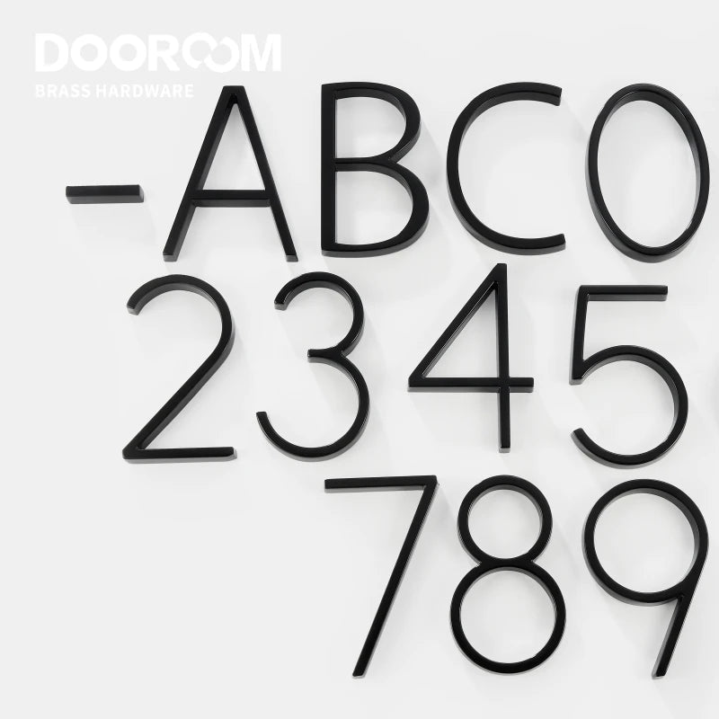 Dooroom Zinc Alloy Digits 0-9 Letters A B C Company Names Door Plate House Number Room Number Hotel Floor Number Villa Signboard DOOROOM