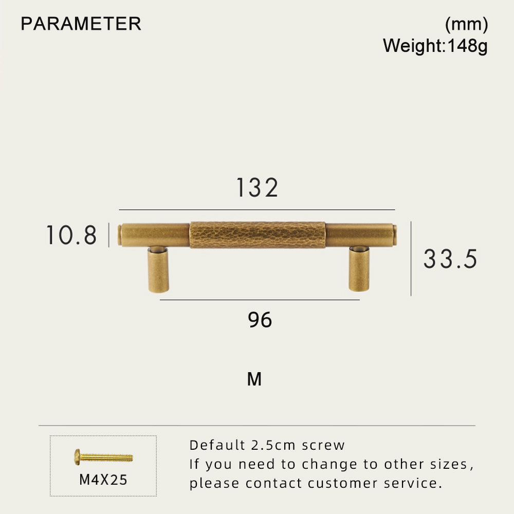 Dooroom Brass Pull Furniture Handles Modern Hammered Yellow Bronze Higher Quality Cupboard Wardrobe Dresser Drawer Cabinet Knobs DOOROOM