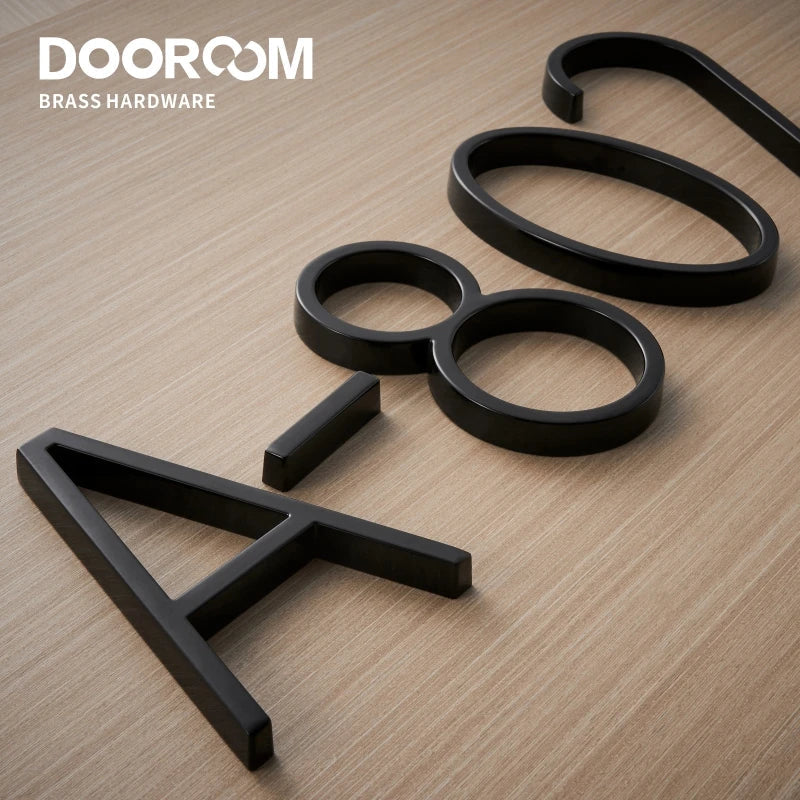 Dooroom Zinc Alloy Digits 0-9 Letters A B C Company Names Door Plate House Number Room Number Hotel Floor Number Villa Signboard DOOROOM