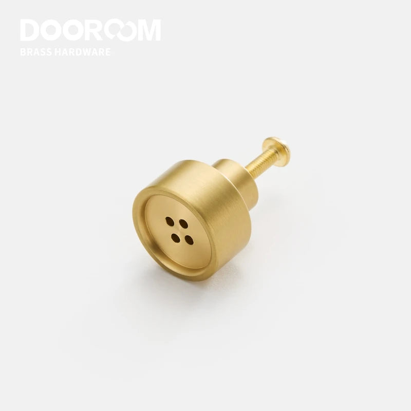 Dooroom Brass Furniture Handles Fresh Nordic Ins Button Creation Gold Drawer Cabinet Door Cupboard Wardrobe Dresser Pulls Knobs DOOROOM