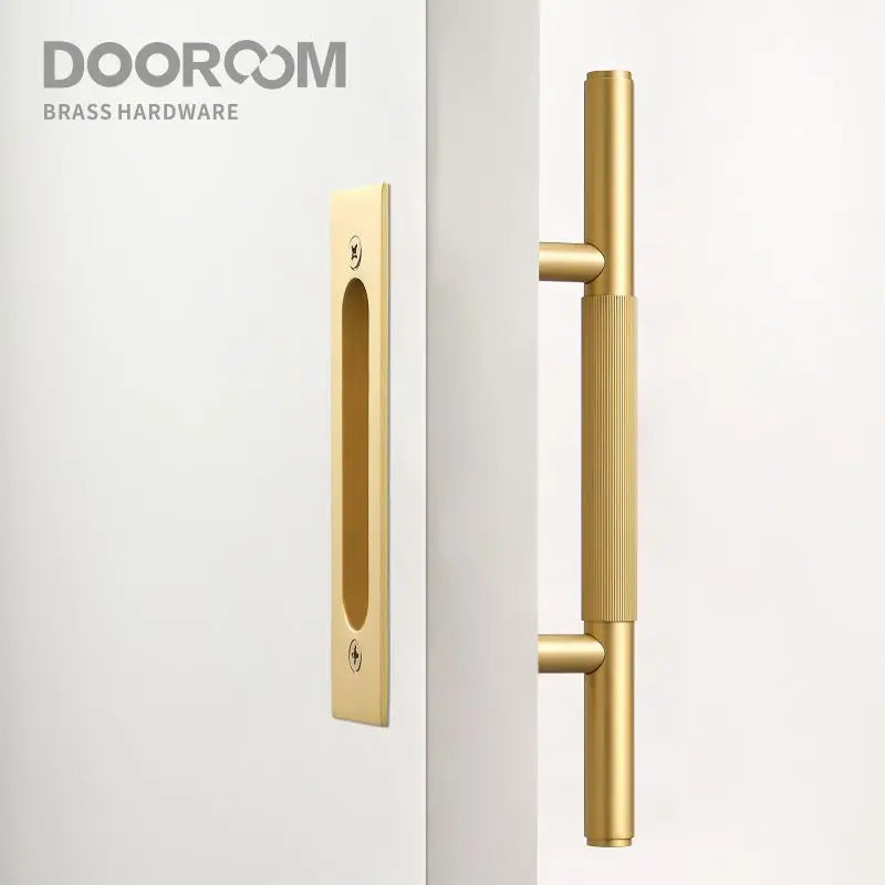 Dooroom Brass Barn Sliding Door Handle Modern American Push Pull Kicken Living Room Bathroom Balcony DOOROOM