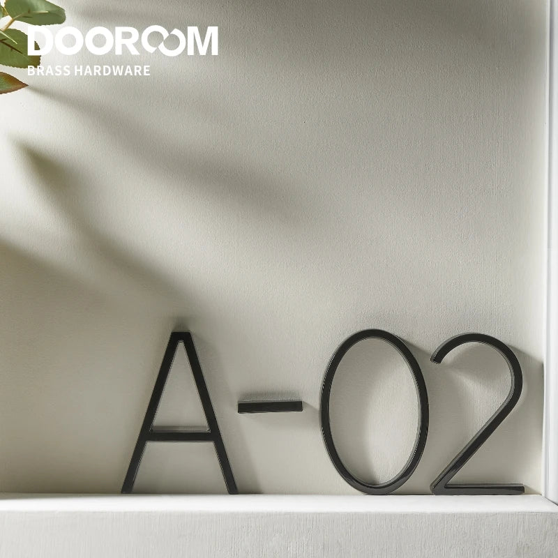 Dooroom Zinc Alloy Digits 0-9 Letters A B C Company Names Door Plate House Number Room Number Hotel Floor Number Villa Signboard DOOROOM