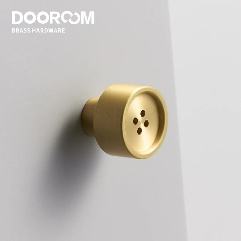 Dooroom Brass Furniture Handles Fresh Nordic Ins Button Creation Gold Drawer Cabinet Door Cupboard Wardrobe Dresser Pulls Knobs DOOROOM