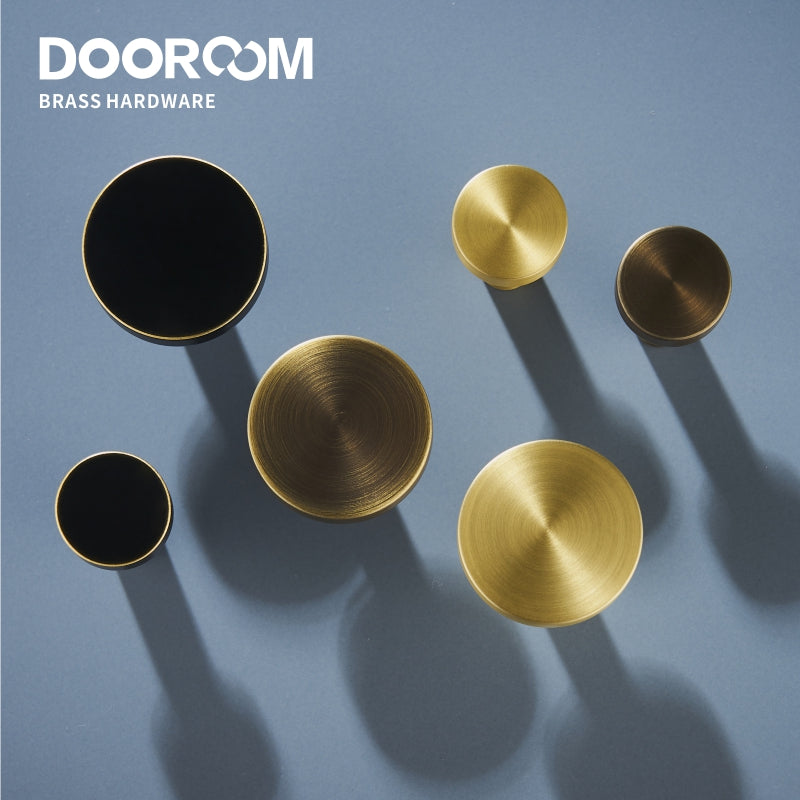 Dooroom Brass Furniture Handles Nordic Fresh Chinese American Gold/Black/Bronze Cabinet Door Drawer Wardrobe Dresser Pulls Knobs DOOROOM