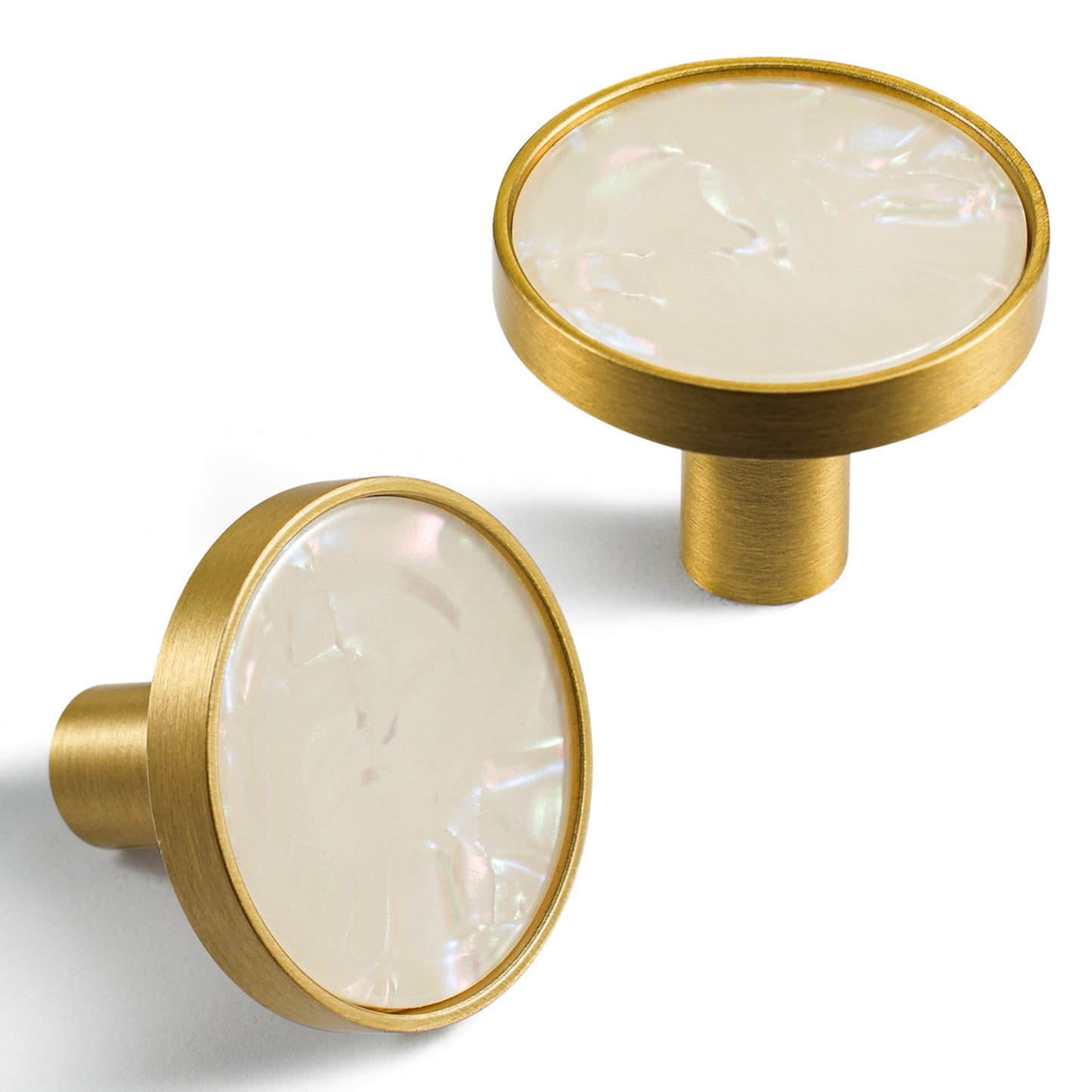 Set of 2 Natural Shell Cabinet Knobs DOOROOM