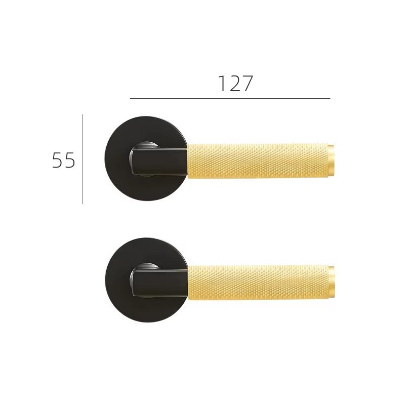 Dooroom brass knurled thumb turn key latch lever handle cylinder key escutcheon passage room lock DOOROOM