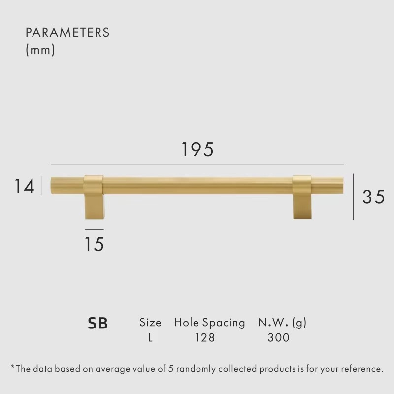 Dooroom Brass Furniture Handles Modern Striped Cupboard Wardrobe Dresser Shoe Box Drawer Cabinet Knobs T-Bar DOOROOM