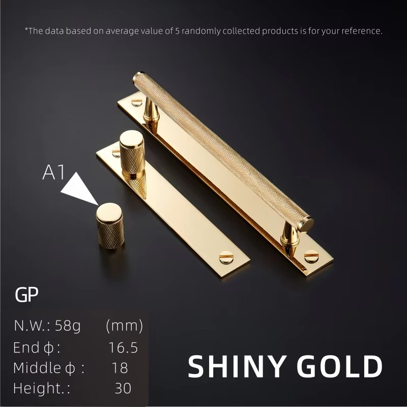 Dooroom Brass Furniture Handles Knurling Gold Black Modern Wardrobe Cabinet Dresser Cupboard Drawer Pulls Knobs bar Knurled DOOROOM