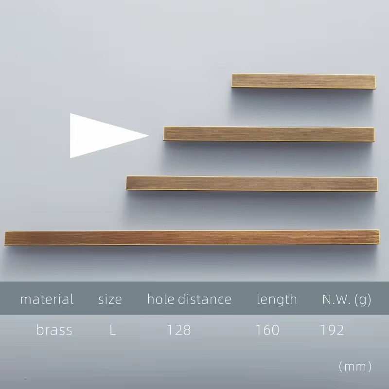 Dooroom Zoe Brass Furniture Handles Long Modern Matt Wardrobe Dresser Cupboard Cabinet Door Drawer Pulls Knobs DOOROOM