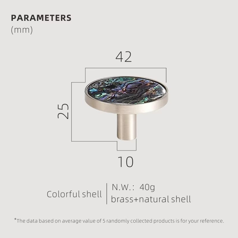 Dooroom Brass Furniture Handles Colorful Shell Matt Brushed Nickel Silver Hooks Wardrobe Dresser Cupboard Cabinet Drawer Knobs DOOROOM