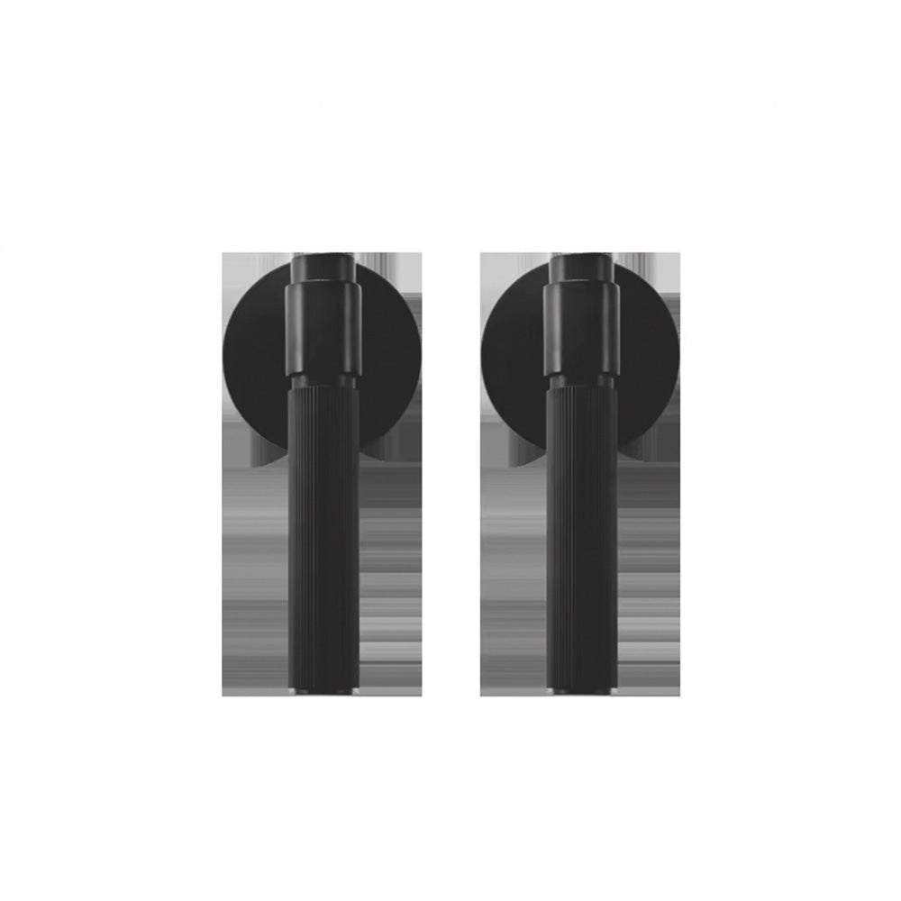 Dooroom US Standard for 2-1/8" Brass Privacy Passage Stripe Door Lock Set Gold Black Antique Bronze Optional Round Panel DOOROOM
