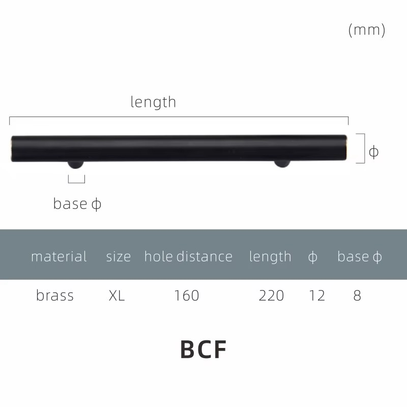 Dooroom Yu'an Brass Furniture Handles Nordic Modern Pastoral Wardrobe Dresser Cupboard Drawer Cylinder Black/Gold Pulls Knobs DOOROOM