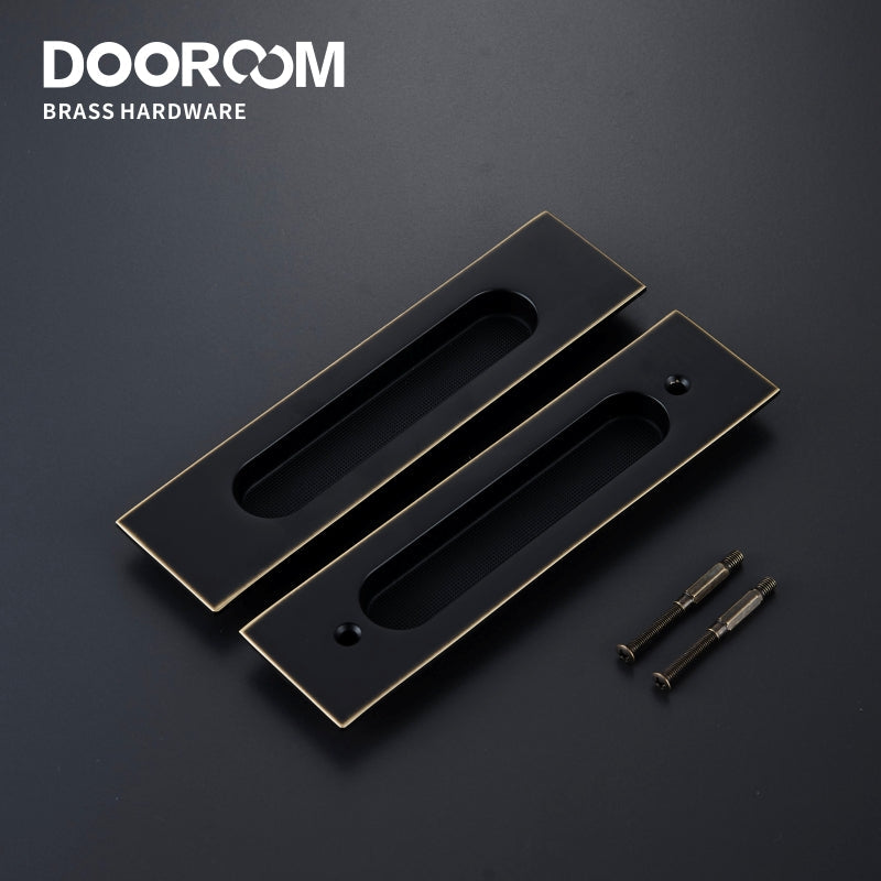 Dooroom Brass Sliding Door Handles Modern American Push Pull Hidden Pulls Interior Living Room Bathroom Balcony Kichen Keyless DOOROOM