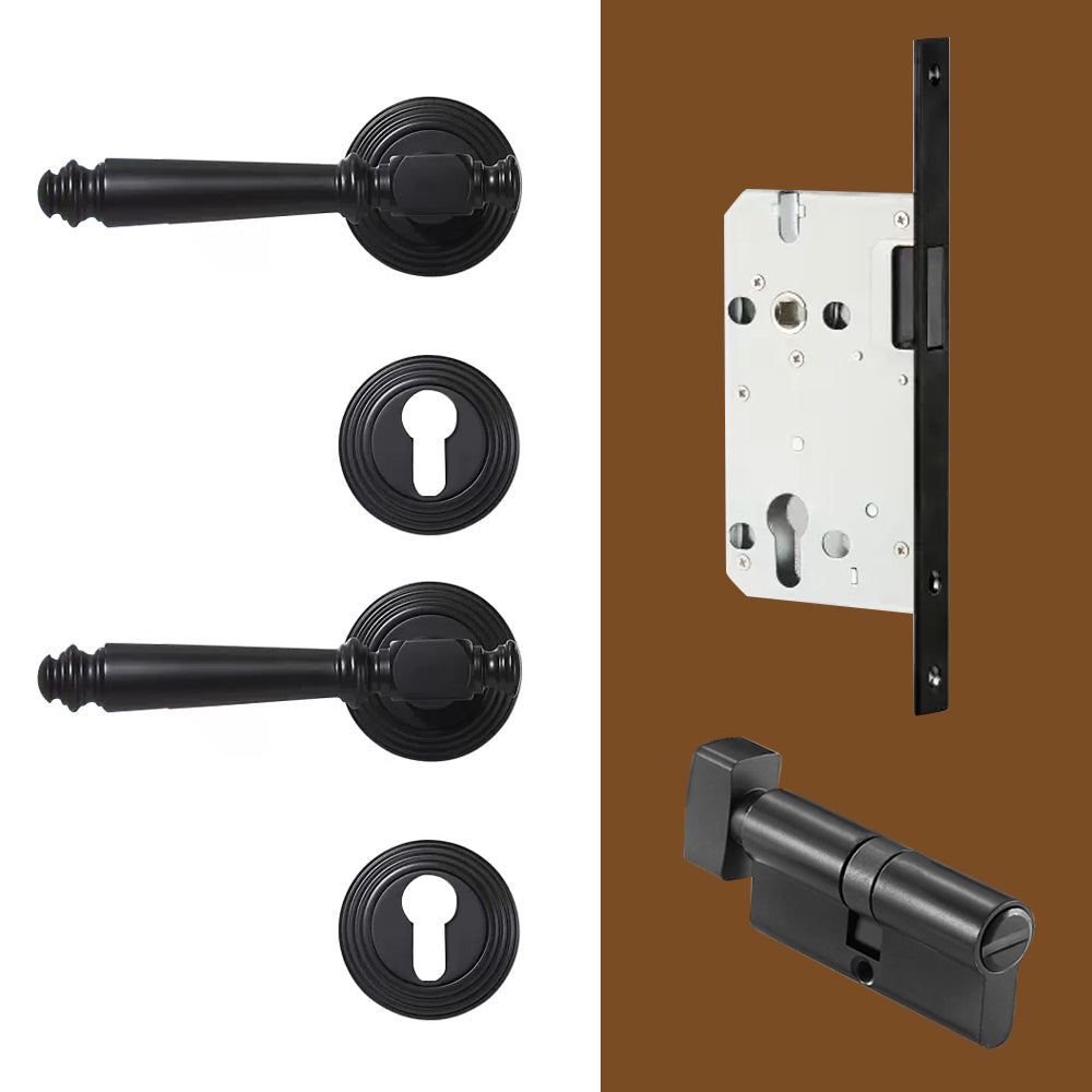 Dooroom Indoor Door Lock Brass Set Bedroom Bathroom Double Wood Door Lever Dummy Quiet Magnetic Suction Door Lock Household DOOROOM