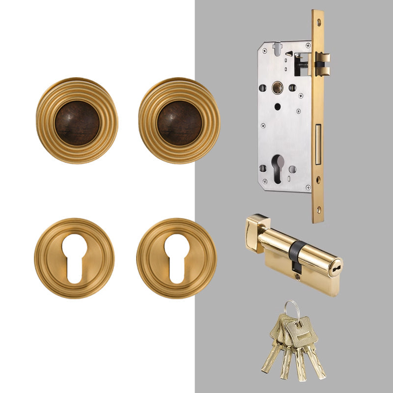 Dooroom Brass and numb Door Lock Set Simplicity Interior Bedroom Bathroom Lock Door Dummy Lock Passage Privacy Lock DOOROOM