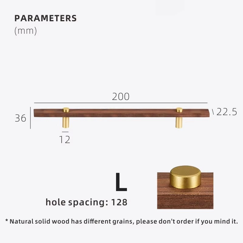 Dooroom Walnut Brass Furniture Handles Long Modern Pulls Cupboard Wardrobe Dresser Shoe Box Wine Bar Drawer Cabinet Knobs DOOROOM
