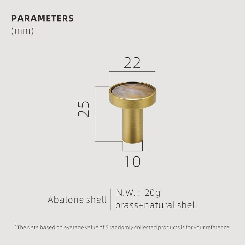 Dooroom Brass Furniture Handles Shell Simple Nordic Pastoral Wardrobe Dresser Knobs Cupboard Cabinet Drawer Round Colorful Pulls DOOROOM