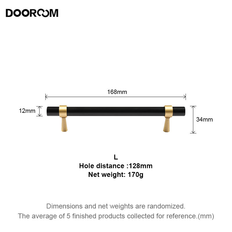 Dooroom Minimalist Furniture Handles Brass Black Walnut Original Nordic Cupboard Wardrobe Dresser Shoe Box Drawer Cabinet Knobs DOOROOM