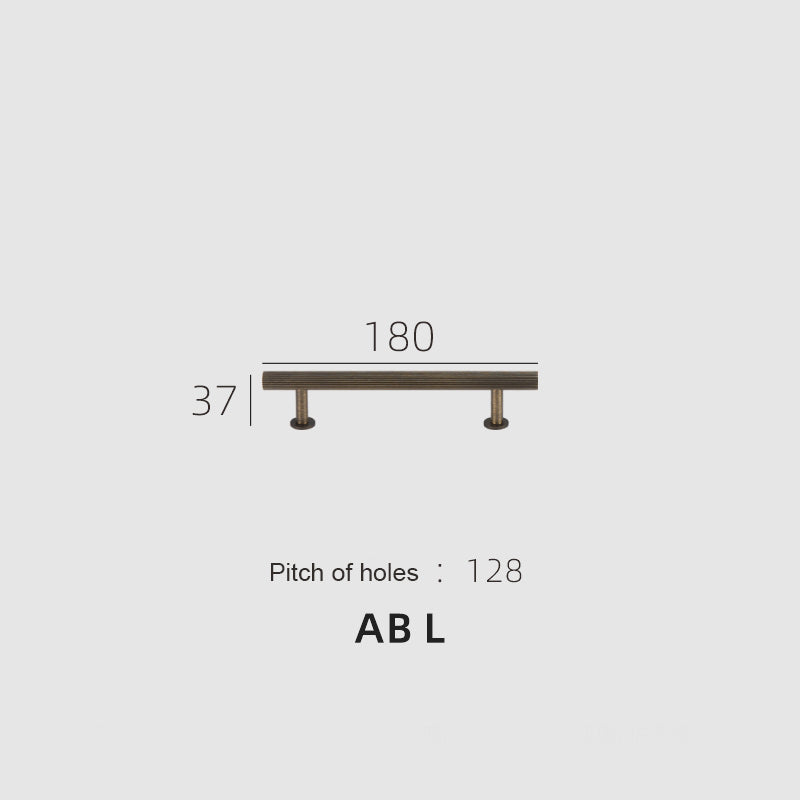 Dooroom Brass Linear Stripe Furniture Handles Antique Brass Cupboard Wardrobe Dresser Shoe Box Drawer Cabinet T-bar Pulls DOOROOM