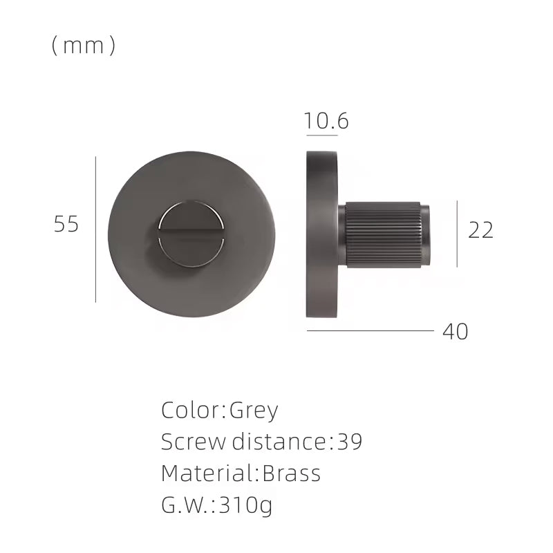 Dooroom brass door lock key escutcheon plates Knurled Striped Thumbturn for inside door room bathroom thumb turn DOOROOM